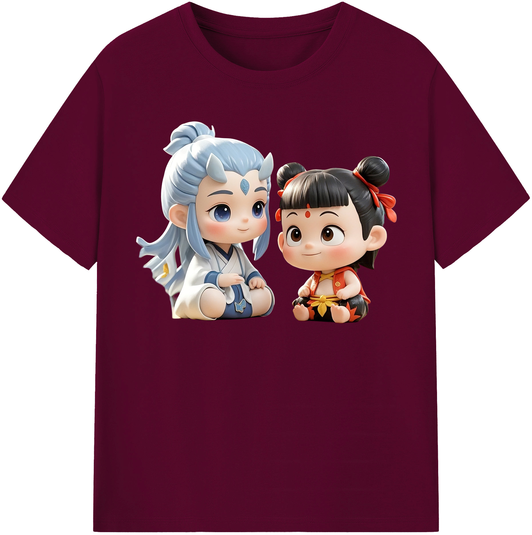 （画像用） Ne Zha 2 ナタ 魔童の大暴れ レディースカジュアルプリントTシャツ（綿100％）